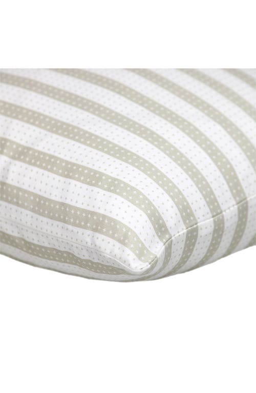 Parkland Collection Stripe Textured Cotton Pillow In White