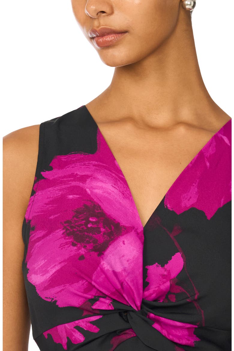 Twist V-Neck Shell, Alternate, color, RICH BLACK