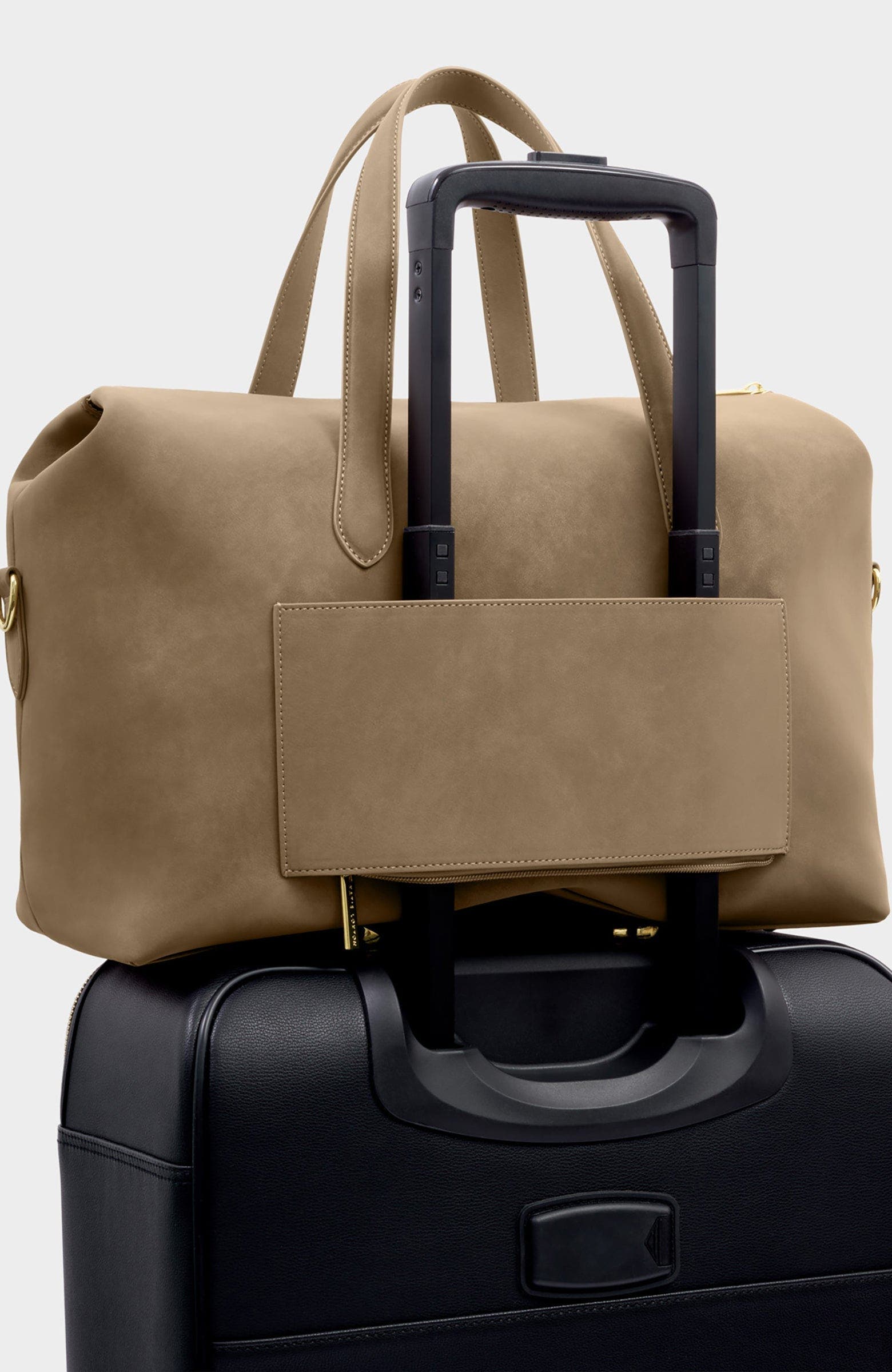 Katie Loxton Milan Suedette Cabin Bag, Alternate, color, Taupe