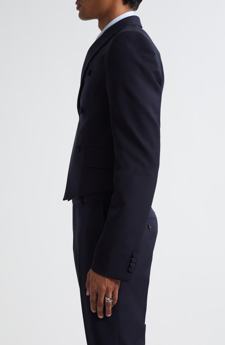 McQueen Shrunken Wool Blazer, Alternate, color, Navy