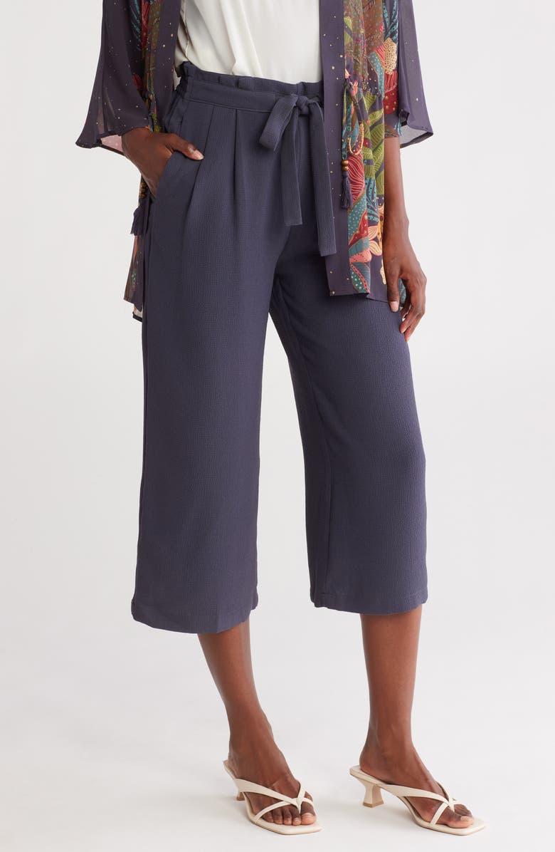 DR2 by Daniel Rainn Crop Wide Leg Pants, Main, color, Dark Stone