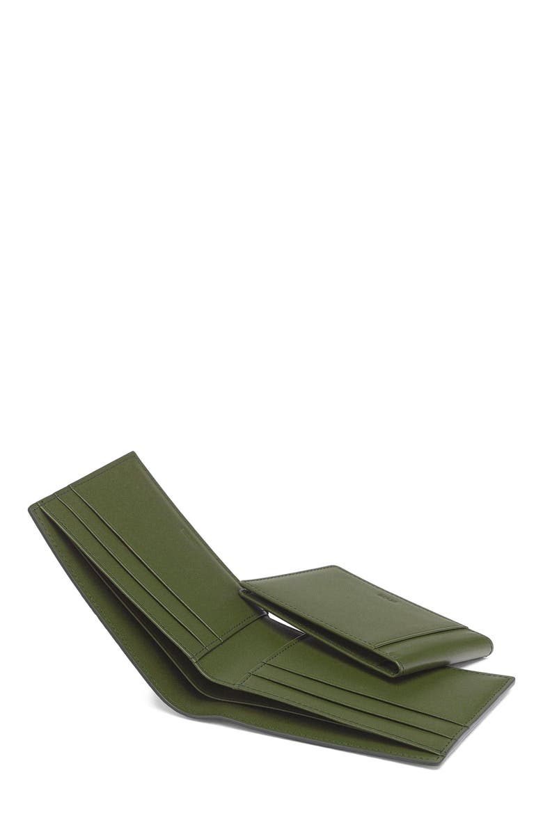 MCM Aren Bifold Wallet w/ Card Case in Visetos, Alternate, color, Green