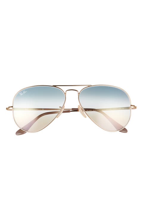 Aviator Metal II 58mm Gradient Pilot Sunglasses