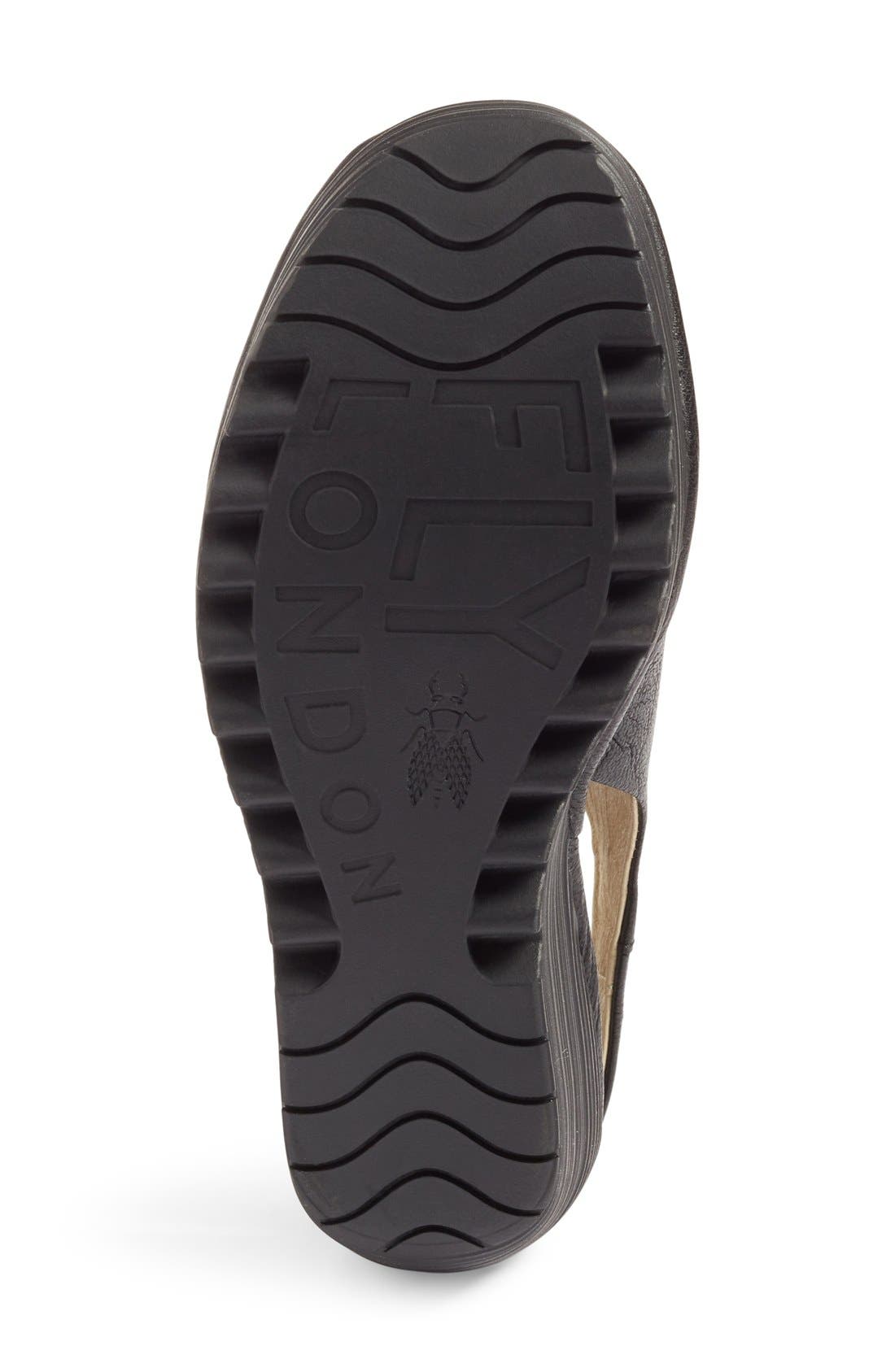 Yone Sandal, Alternate, color, BLACK MOUSSE LEATHER