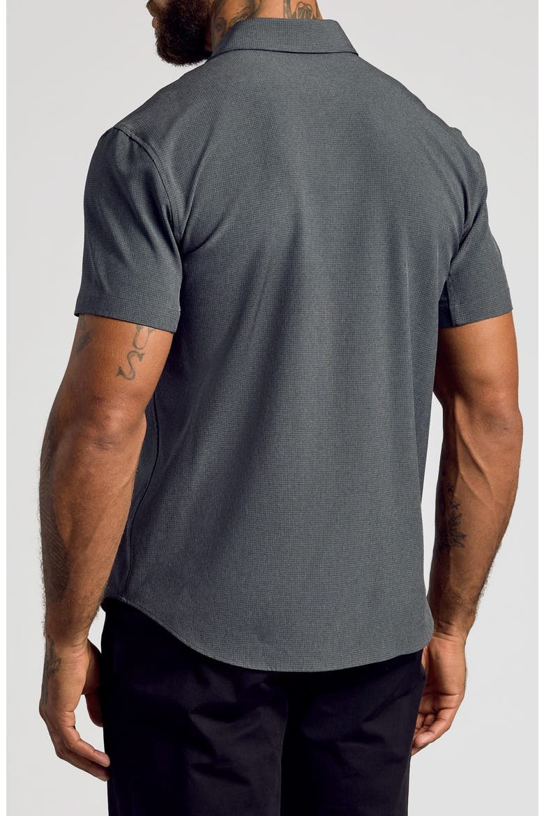 Short Sleeve Ripstop Commuter Shirt, Alternate, color, CHARCOAL GREY