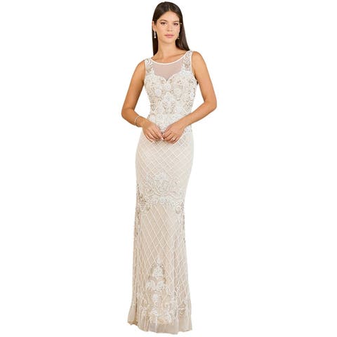 High-Neck Sleeveless Wedding Gown