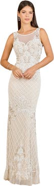 LARA New York High-Neck Sleeveless Wedding Gown
