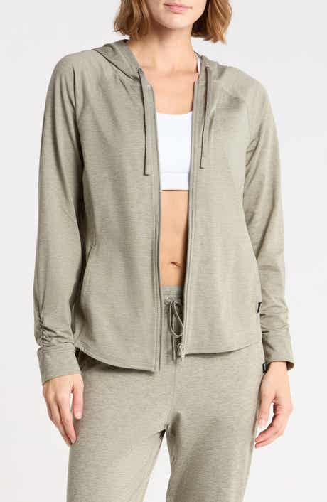 Space Dye Raglan Sleeve Full Zip Hoodie
