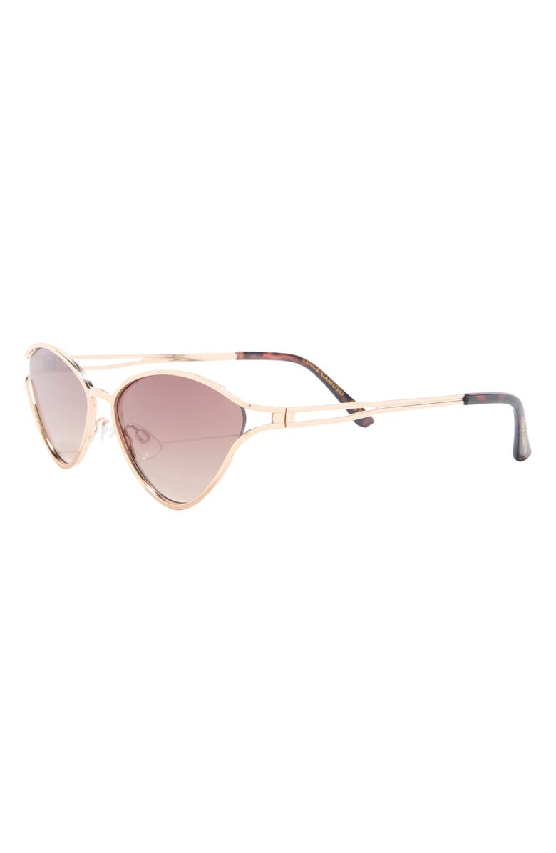 Vince Camuto 142mm Vented Cat Eye Sunglasses, Alternate, color, Gold