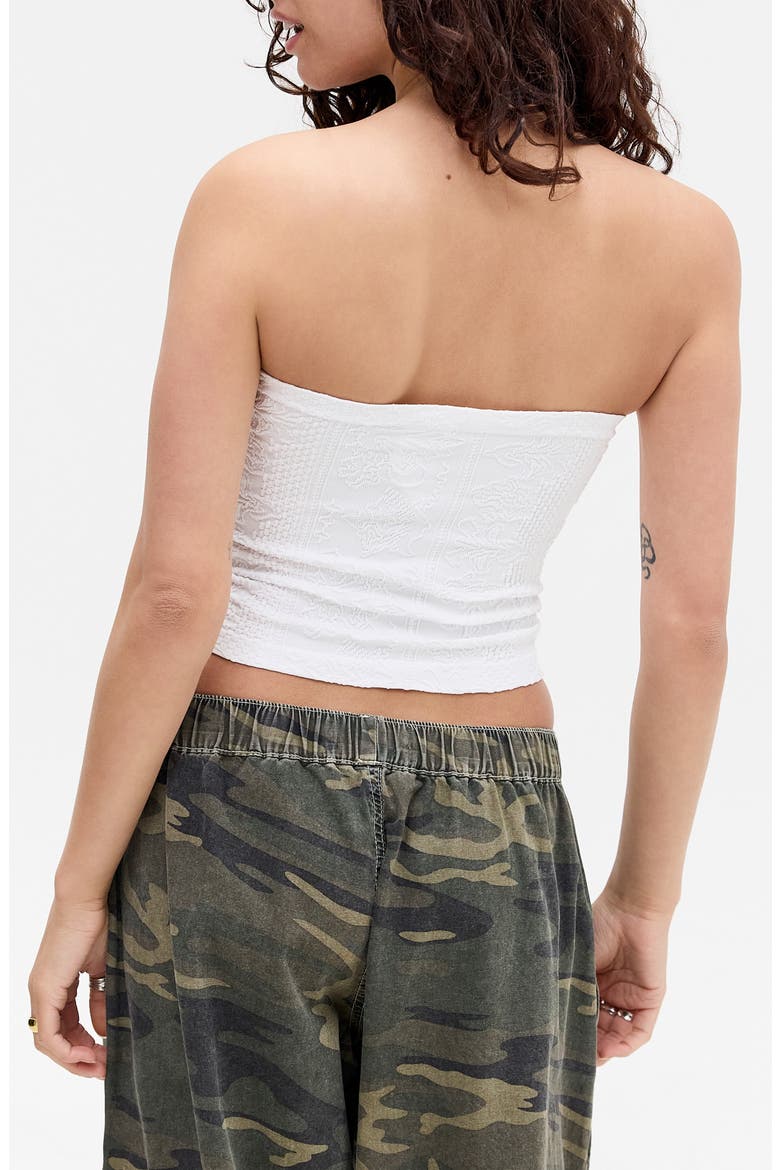 Tapestry Crop Tube Top, Alternate, color, WHITE