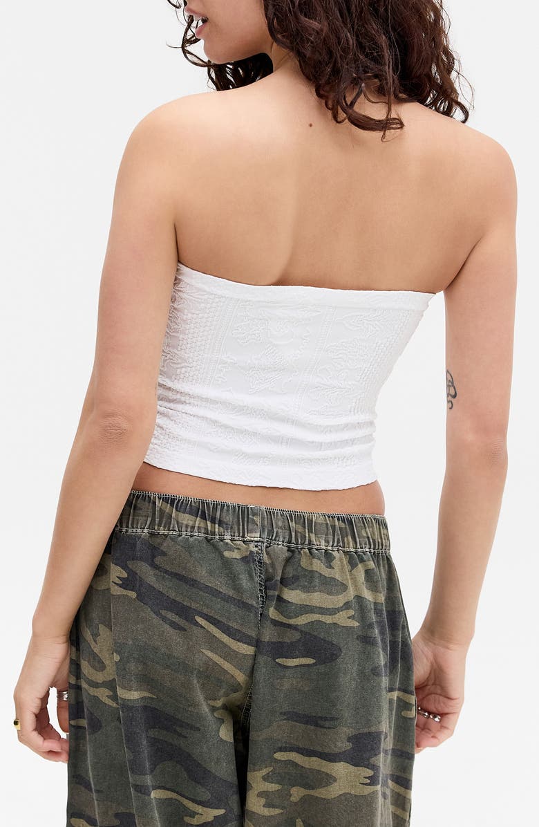 BDG Urban Outfitters Tapestry Crop Tube Top, Alternate, color, White