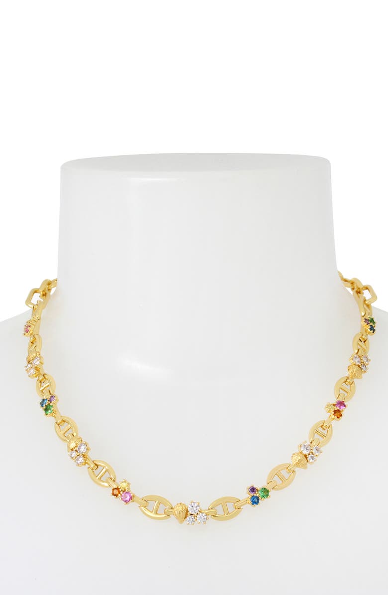 Kurt Geiger London Cubic Zirconia Eagle Cluster Necklace, Alternate, color, 