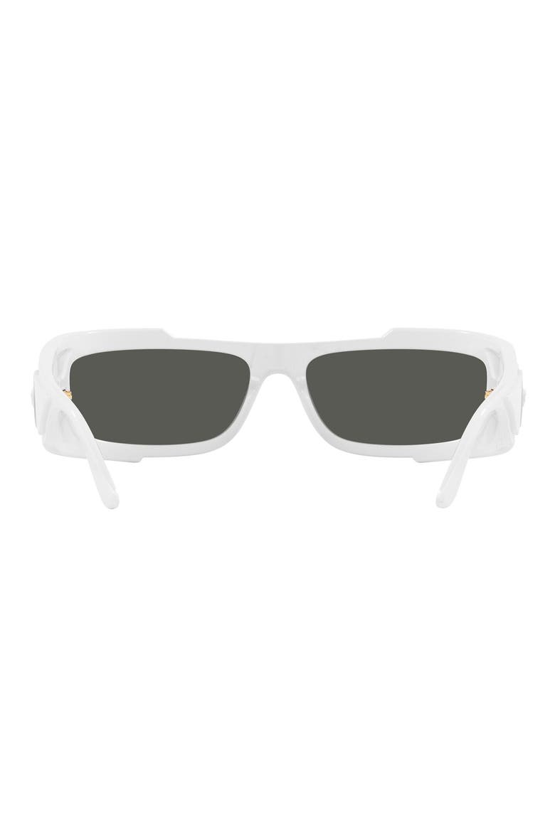 67mm Rectangular Sunglasses, Alternate, color, WHITE