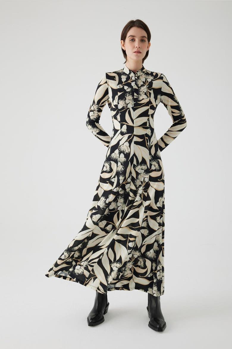 Abra Maxi Dress, Alternate, color, Black and White Patterned