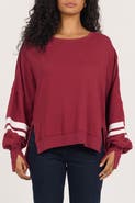 Dear John Trenton Oversized Terry Striped Sweatshirt