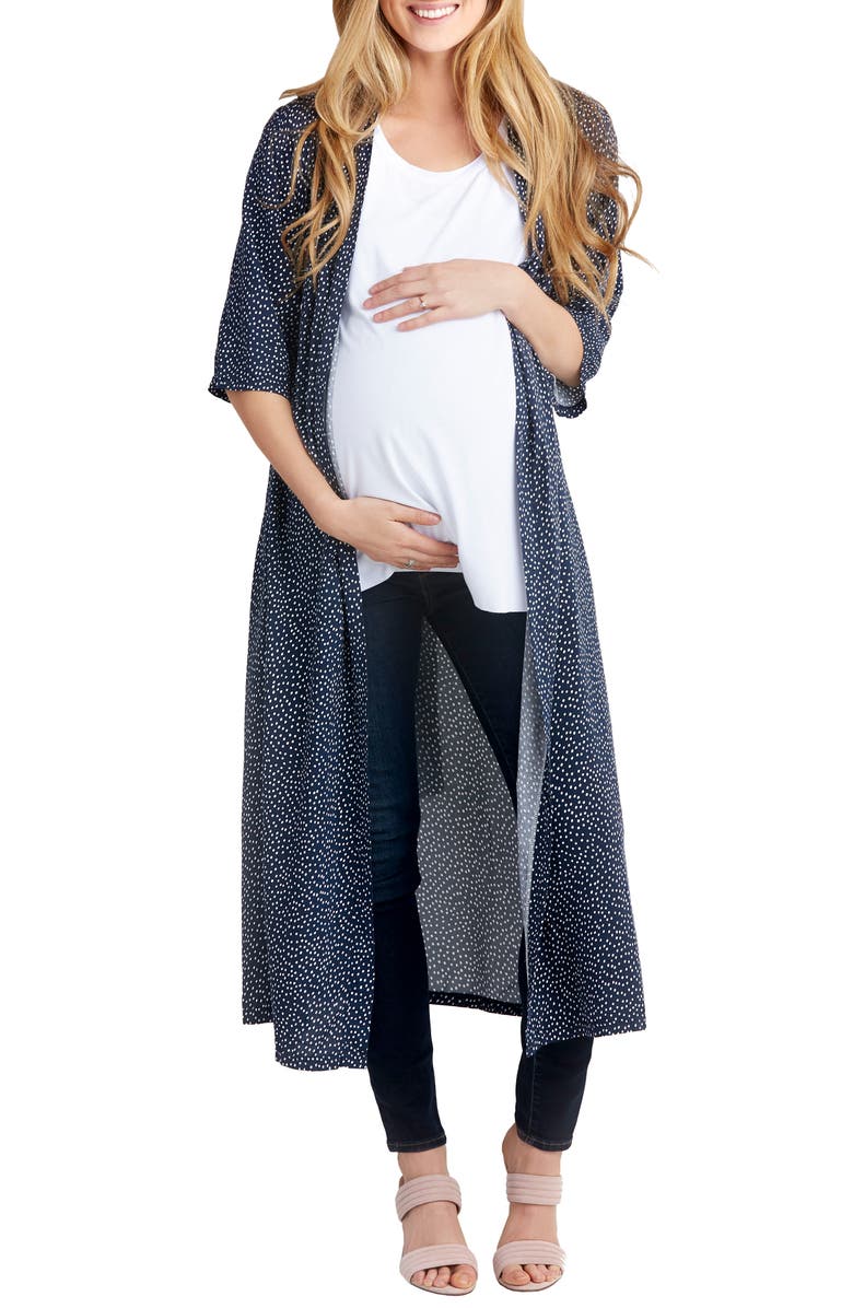 Nom Maternity Draper Maternity Robe, Main, color, 