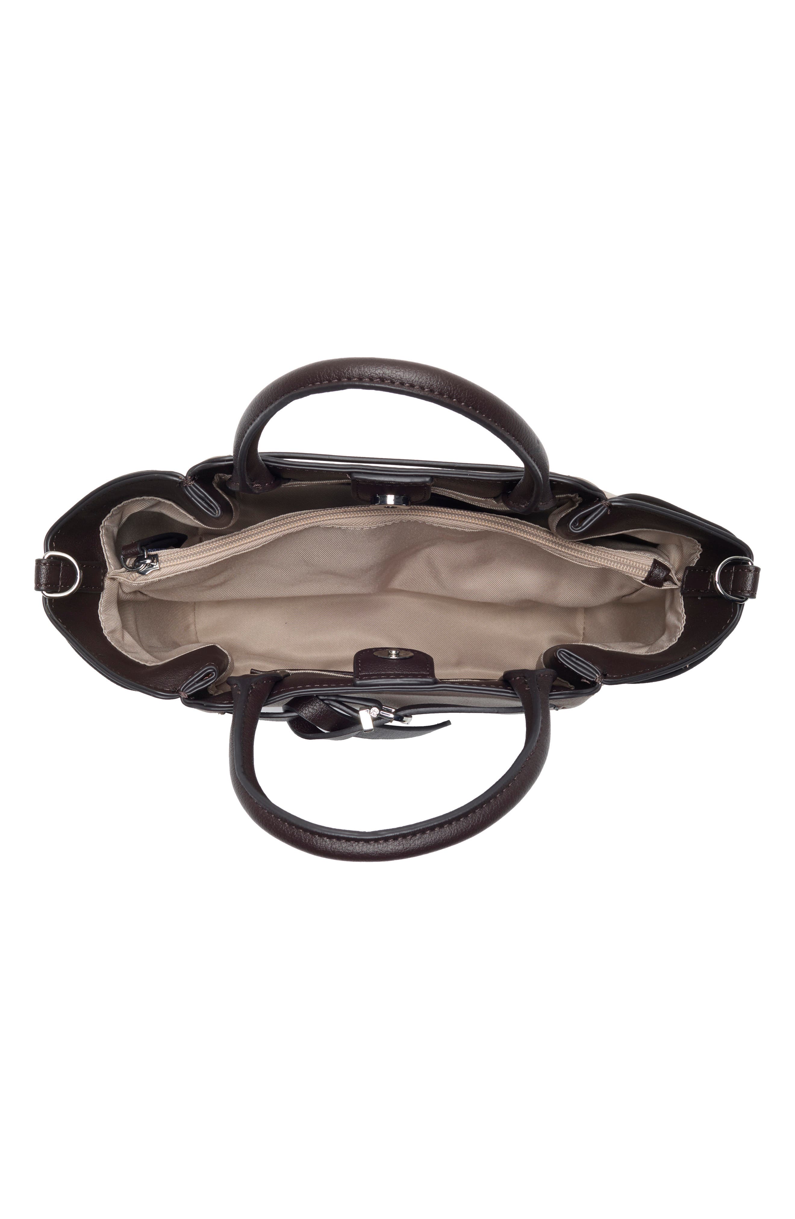 Nerina Faux Leather Satchel, Alternate, color, ESPRESSO MULTI