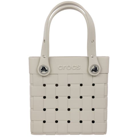 Small Woven Style Crocssbody Tote with Top Handles and removeable Crocssbody strap