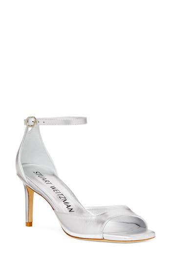 Stuart Weitzman Nudist 100mm Metallic-finish Sandals