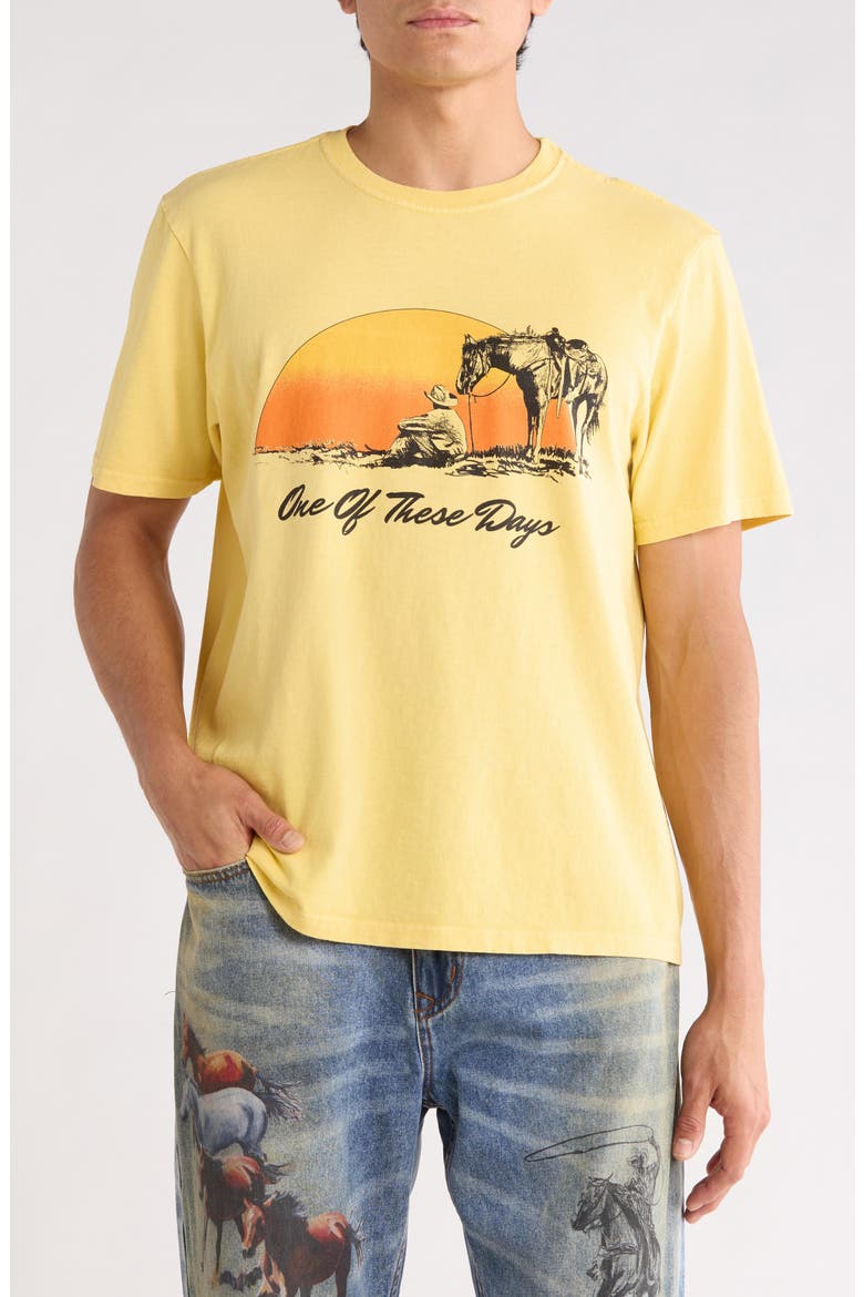 Could Only Remember Cotton Graphic T-Shirt, Main, color, HARD WASHED YELLOW