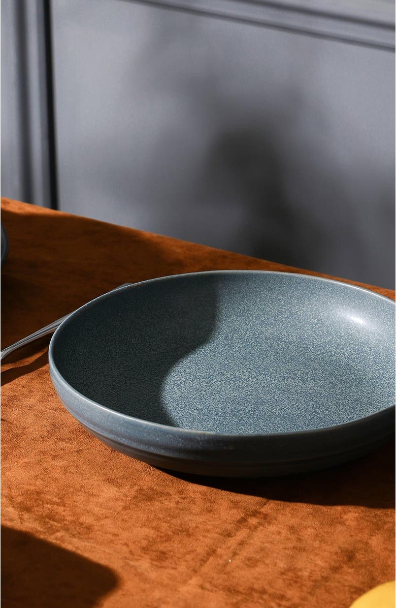 Stone Lain Elio Stoneware 4-Piece Pasta Bowl Set, Alternate, color, Blue