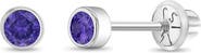 In Season Jewelry 14k Bezel Cubic Zirconia Earrings