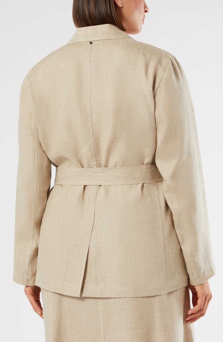 Marina Rinaldi Gioia Linen Jacket, Alternate, color, Sand