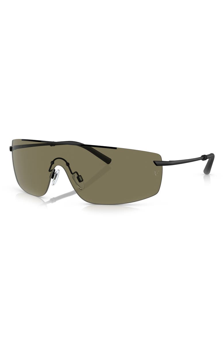 Oliver Peoples Roger Federer 138mm Rimless Shield Sunglasses, Alternate, color, Matte Black