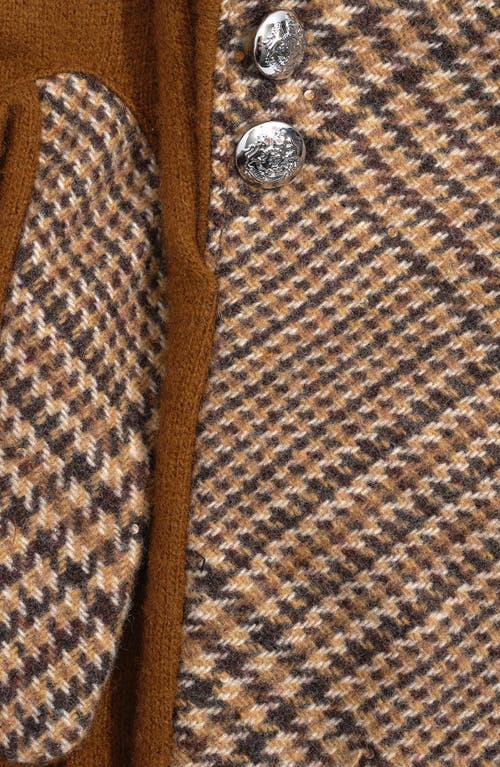 Lauren Ralplh Lauren Two Button Glove With Pattern Top In Brown
