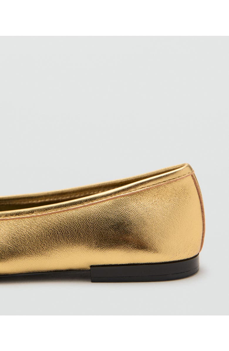 MANGO Ballet Flat, Alternate, color, Gold