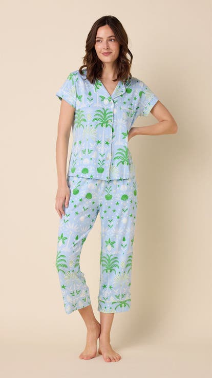 Pima Knit Cropped Pajama Set