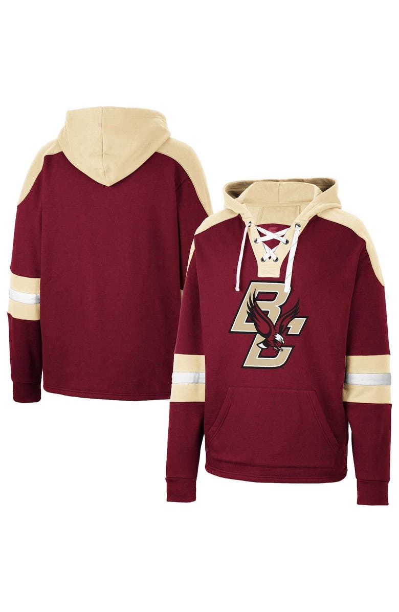 COLOSSEUM Men's Colosseum Maroon Boston College Eagles Lace-Up 4.0 Pullover Hoodie, Main, color,