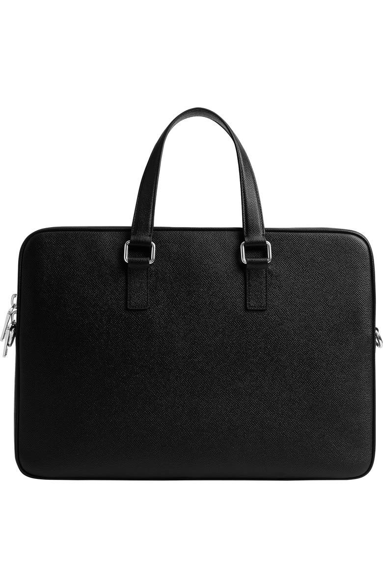 COACH Caden Leather Briefcase, Alternate, color, Black