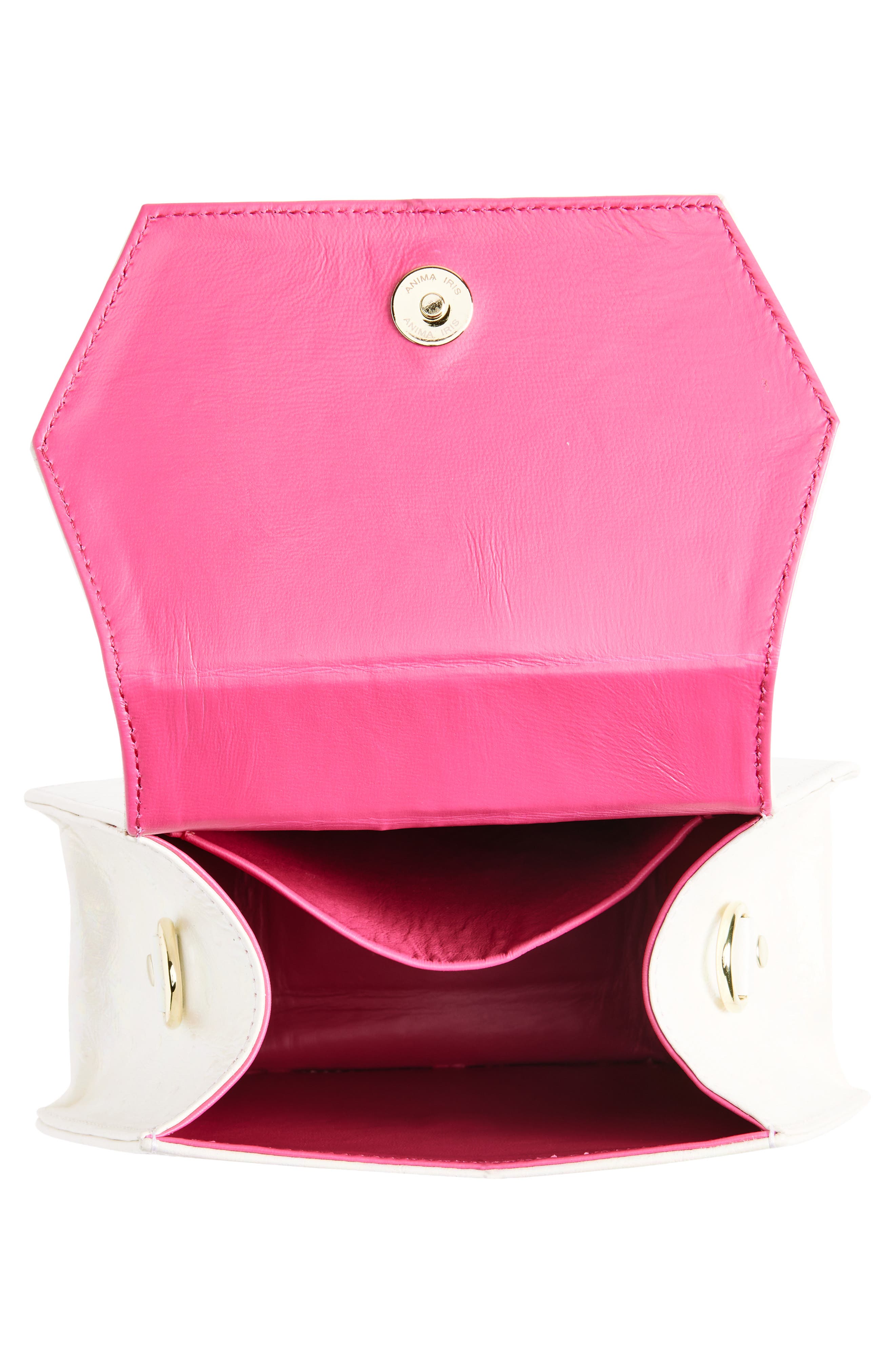 Anima Iris Baby Zuri Embossed Leather Handbag, Alternate, color, 