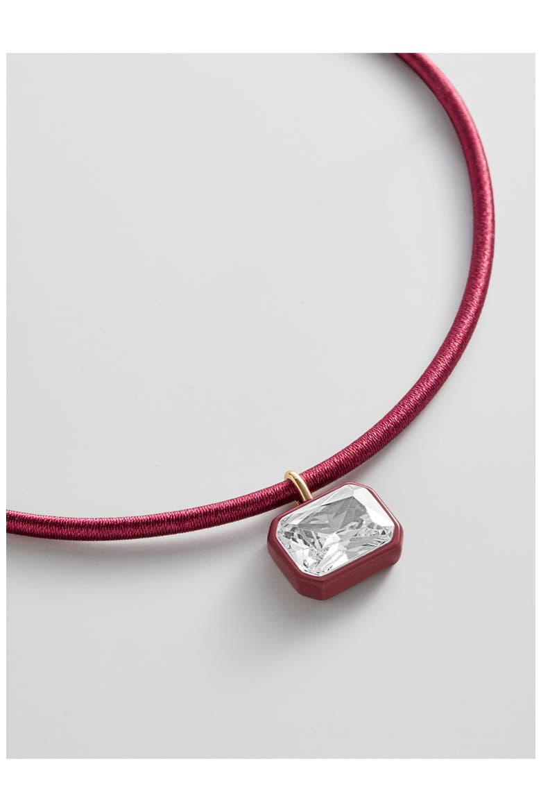 Lindsey Crystal Collar Necklace, Alternate, color, RED