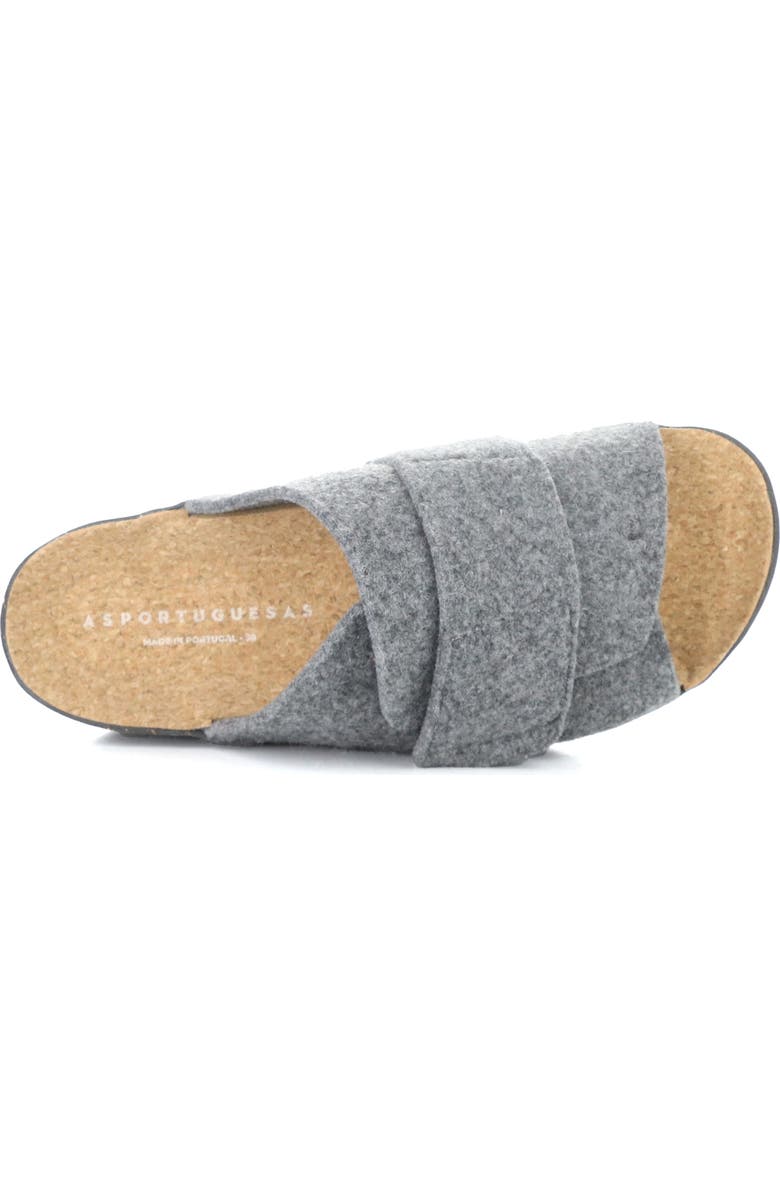 Asportuguesas by Fly London Clavi Wool Felt Slide Sandal, Alternate, color, Concrete Rewooly