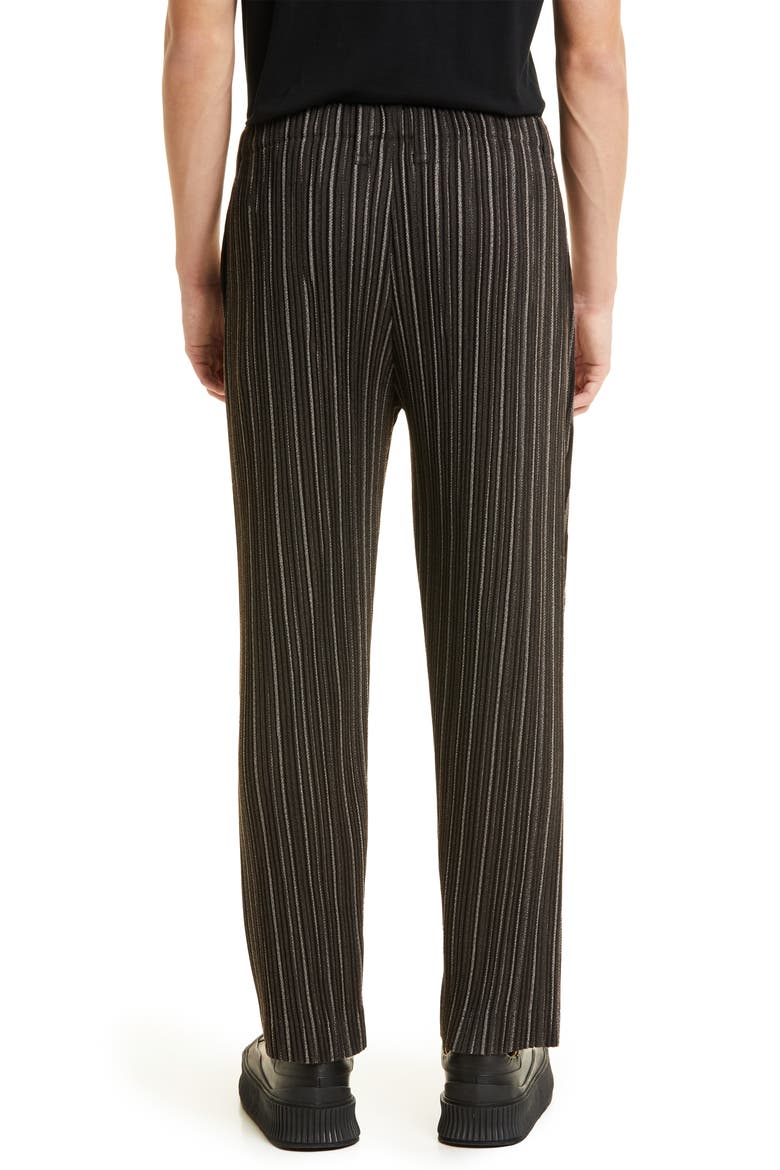Pleated Tweed Pants, Alternate, color, 18-BLACK STRIPE