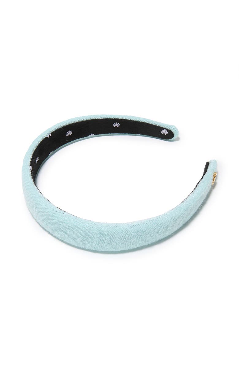 Lele Sadoughi Charlotte Terry Headband, Main, color, Seafoam