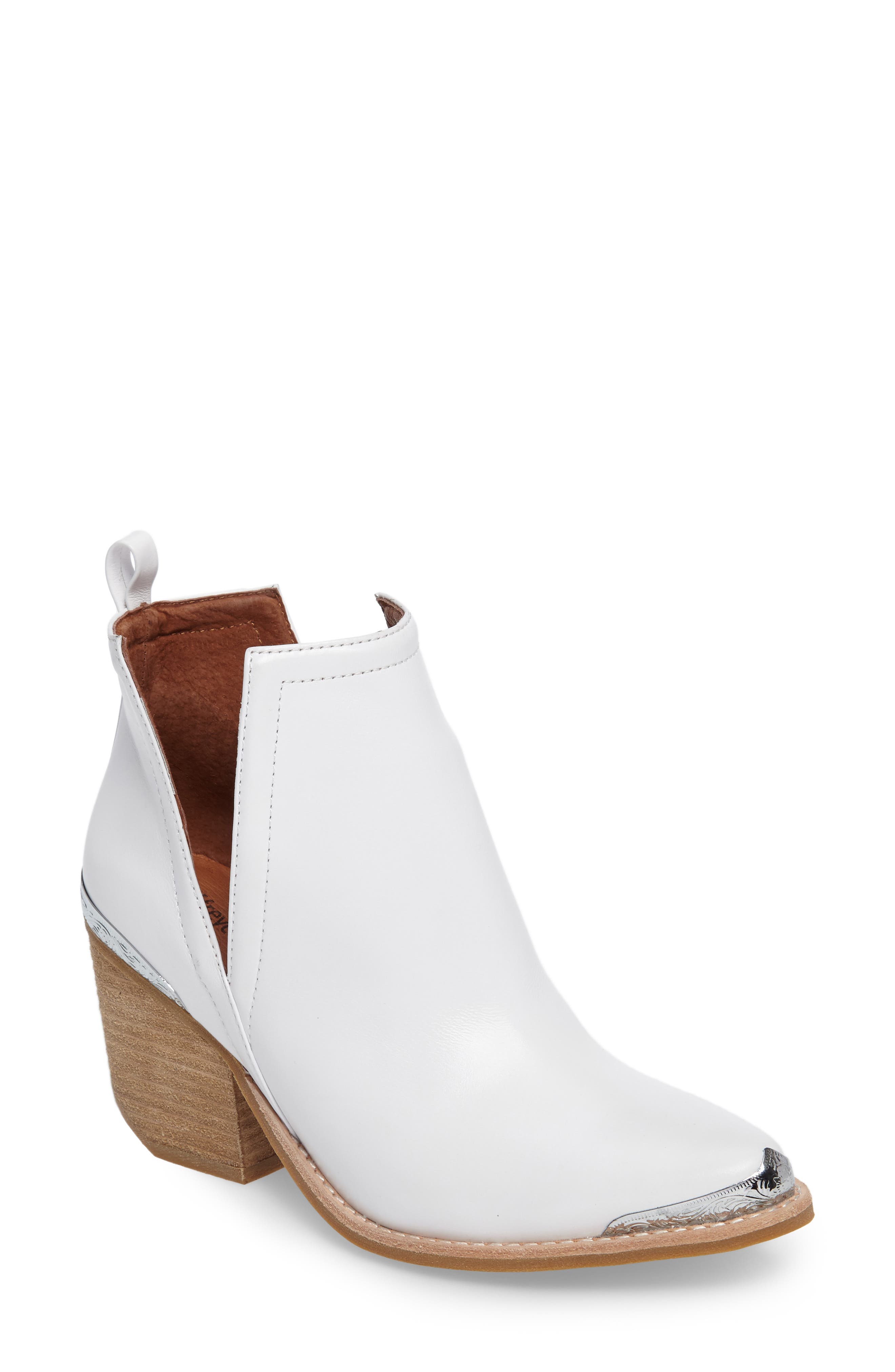 Cromwell Cutout Western Boot, Main, color, WHITE
