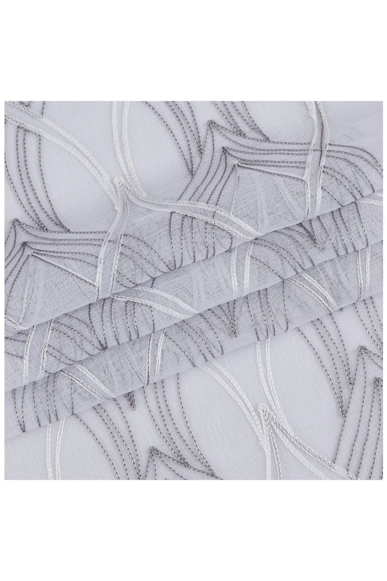 Set of 2 Sheer Curtain Panels, Alternate, color, SILVER WHITE