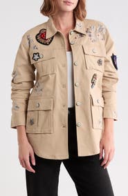 Cinq à Sept Embroidered Patch Jacket
