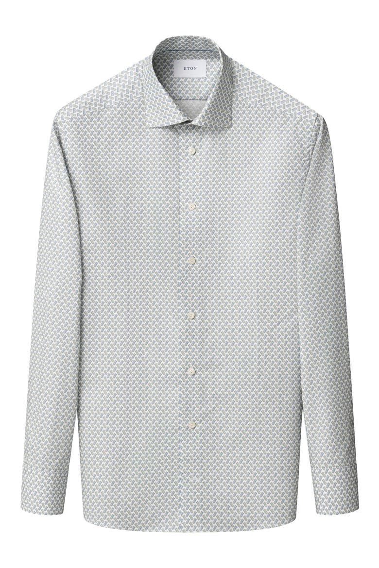Contemporary Fit Signature Twill Button-Up Shirt, Alternate, color, MEDIUM BLUE