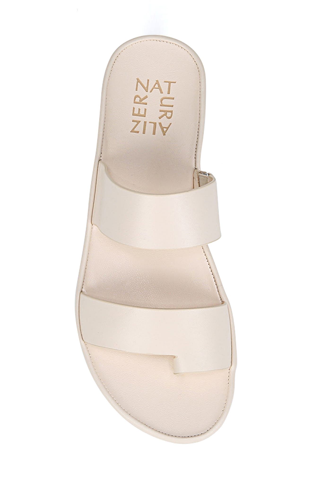Genn Drift Slide Sandal, Alternate, color, PALE IVORY LEATHER