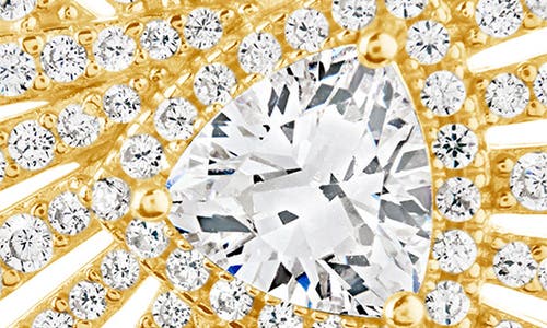 Sterling Forever Rosanne Cubic Zirconia Statement Stud Earrings In Gold