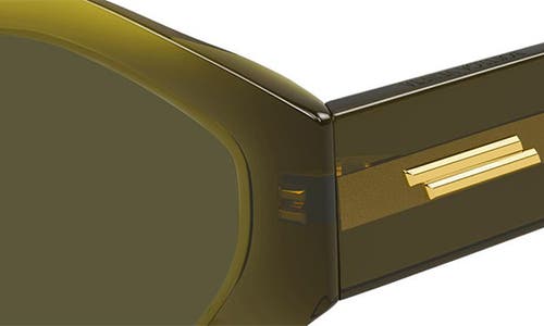 Bottega Veneta 53mm Geometric Sunglasses In Green