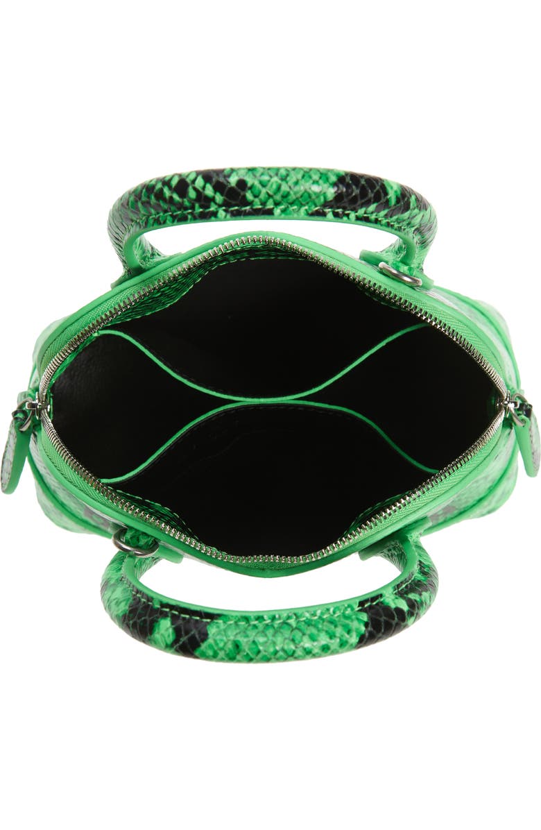 Balenciaga Extra Extra Small Ville AJ Snake Embossed Leather Satchel, Alternate, color,