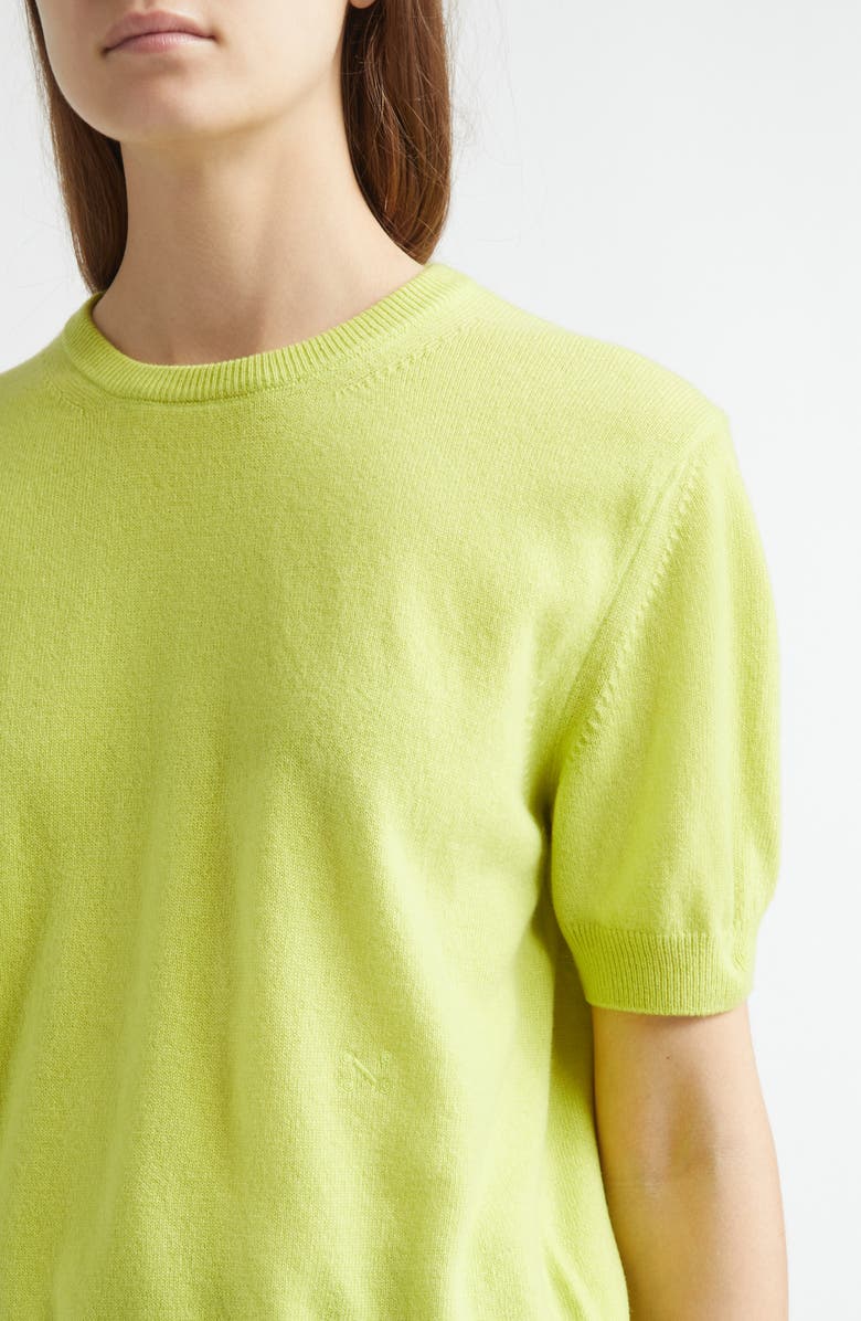 NACKIYÈ Short Sleeve Cashmere Sweater, Alternate, color, Pistache Dopey