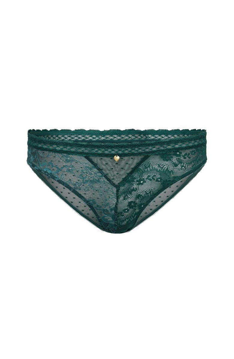 Adore Me Lucie Bikini Panties, Alternate, color, Dark Green
