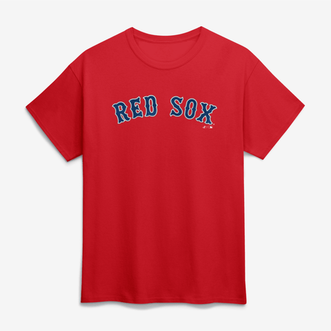 Men's Logo Athletic Red Boston Red Sox Wordmark T-Shirt