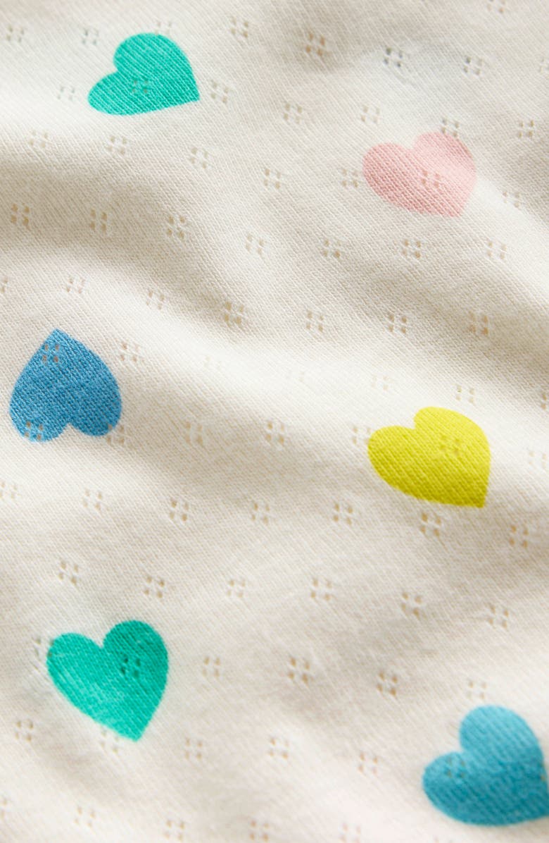 Mini Boden Kids' Heart Print Pointelle Cotton T-Shirt, Alternate, color, 